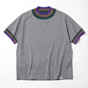 kolor BEACON ringer tee, knit collar, size M